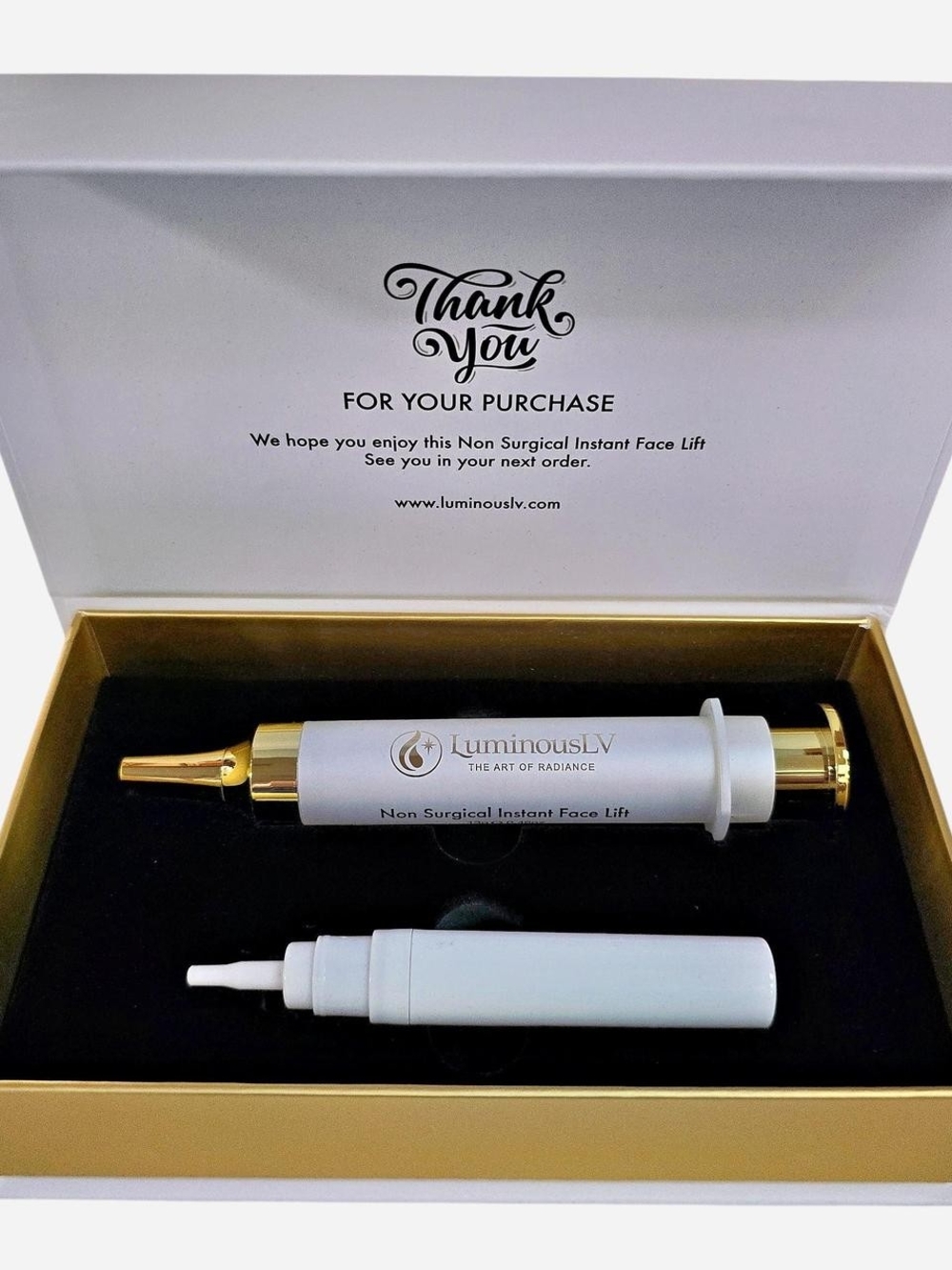 LuminousLV Non Surgical Instant Face Lift Serum - White & Gold